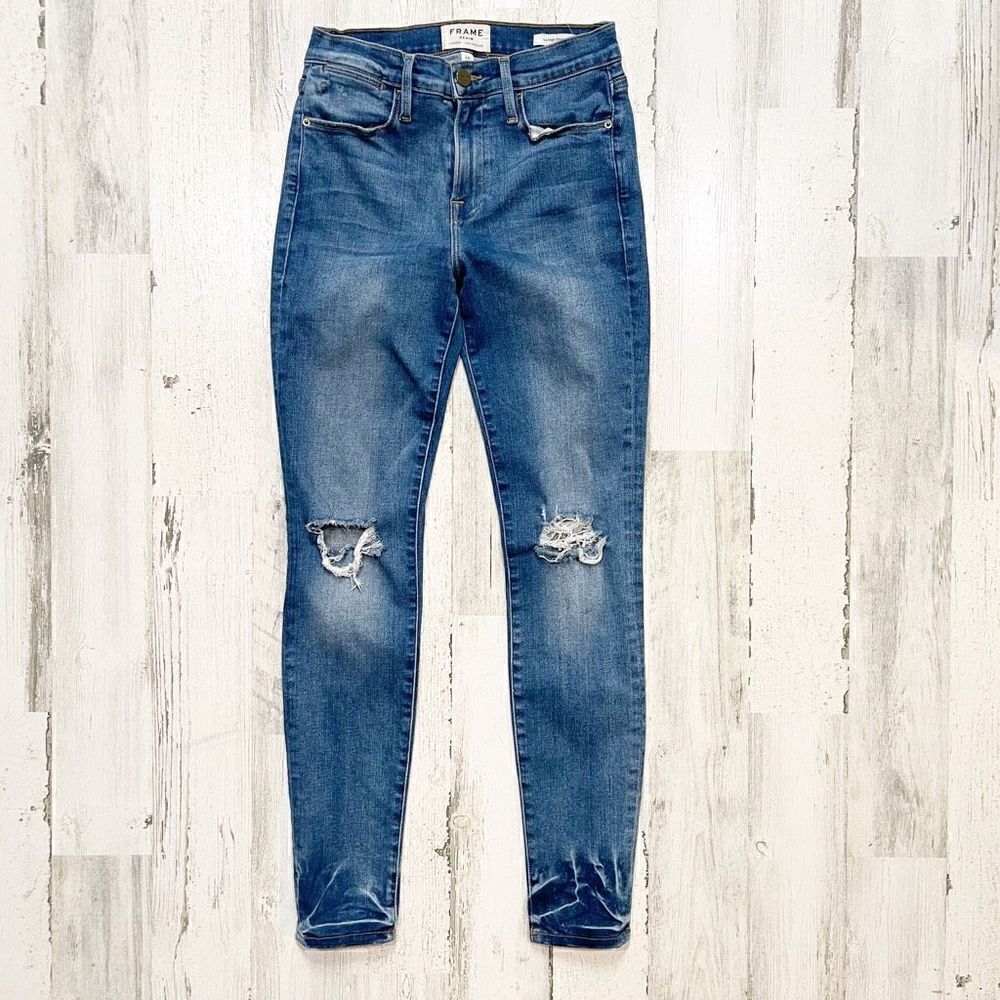 FRAME Le High Ankle Skinny Jeans